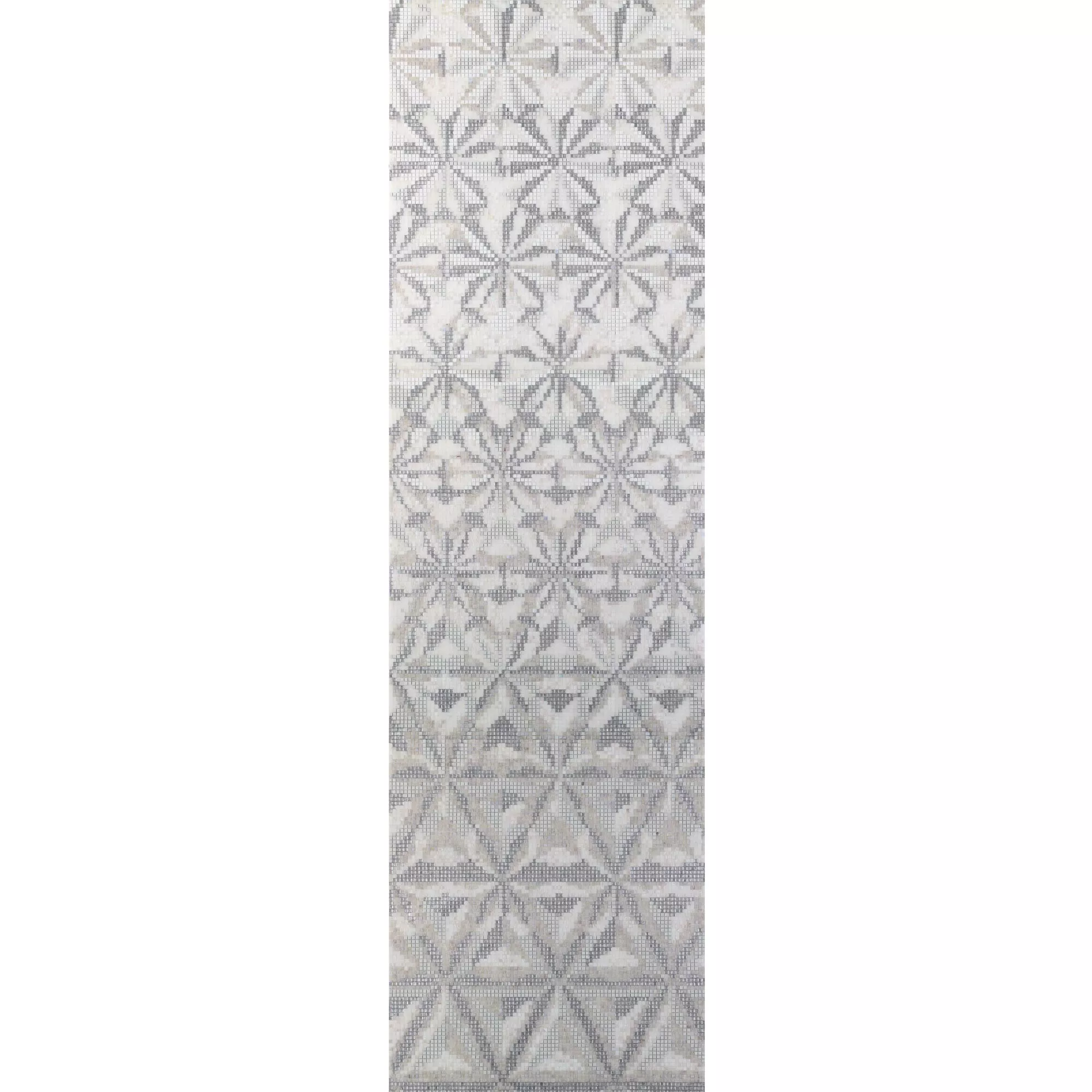 Mosaico De Cristal Imagen Magicflower White 100x240cm