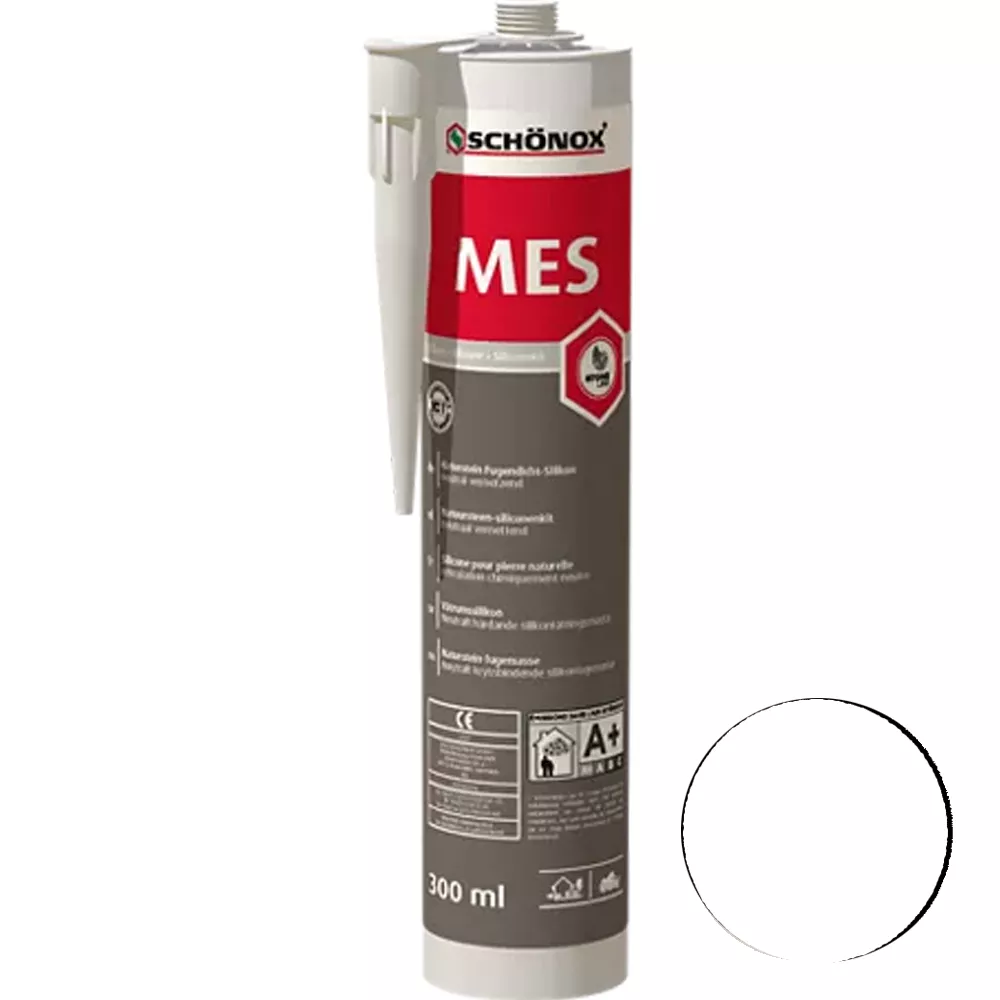 Sellador de juntas de mármol Schönox MES Silicona blanca 300 ml