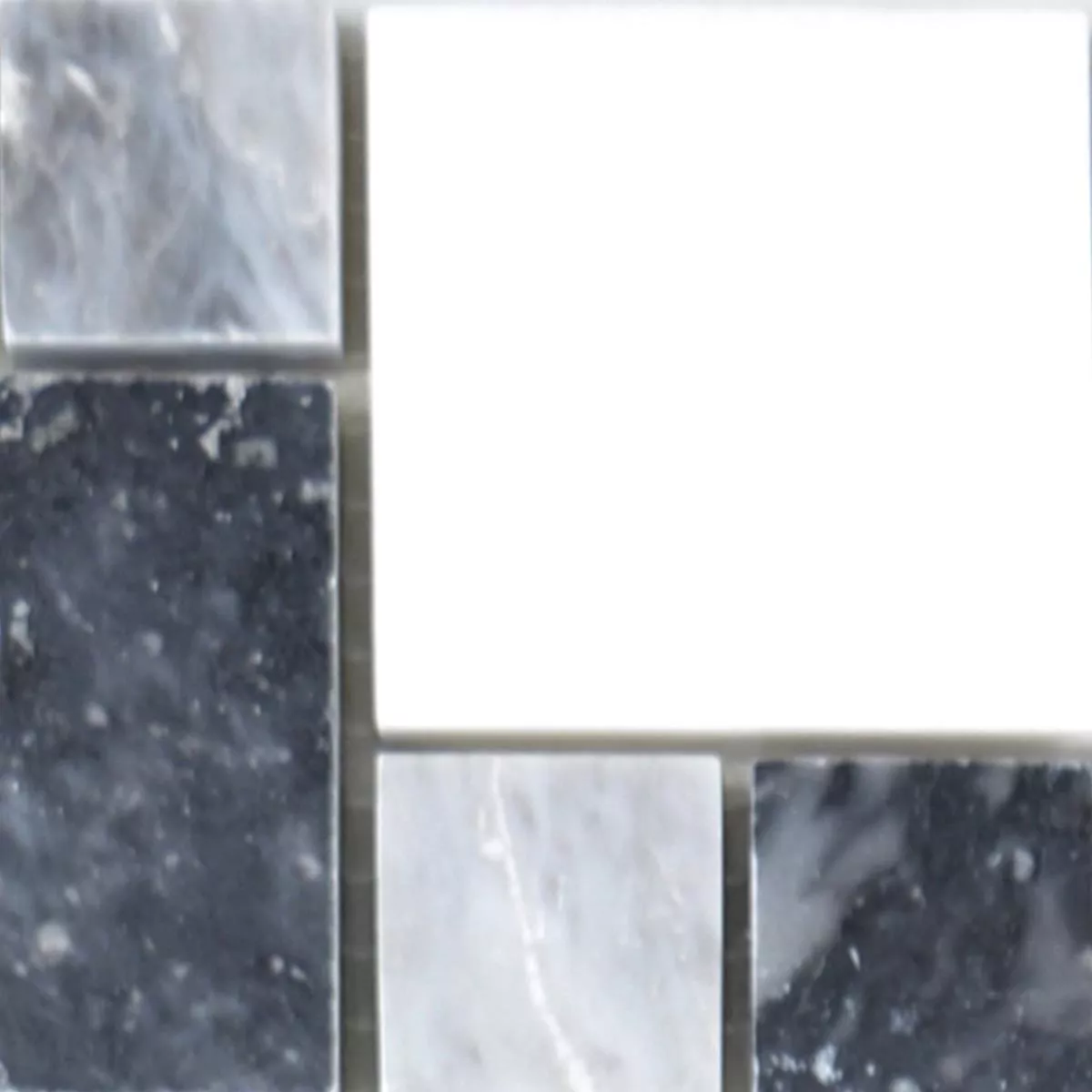 Muestra Mármol Mosaico De Piedra Natural Azulejos Cordoba Negro Gris Blanco