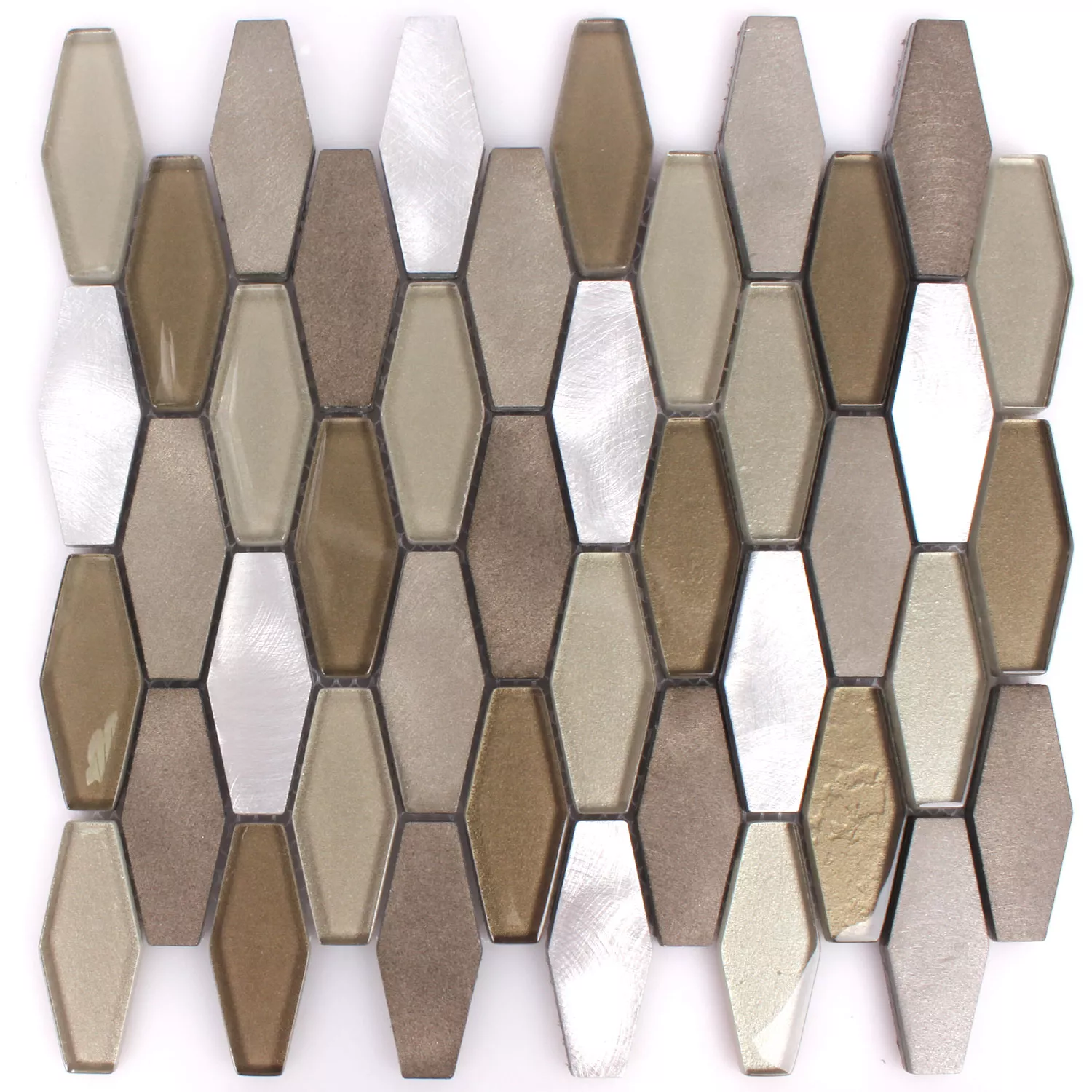 Azulejos De Mosaico Cristal Metal Lupo Hexagonales