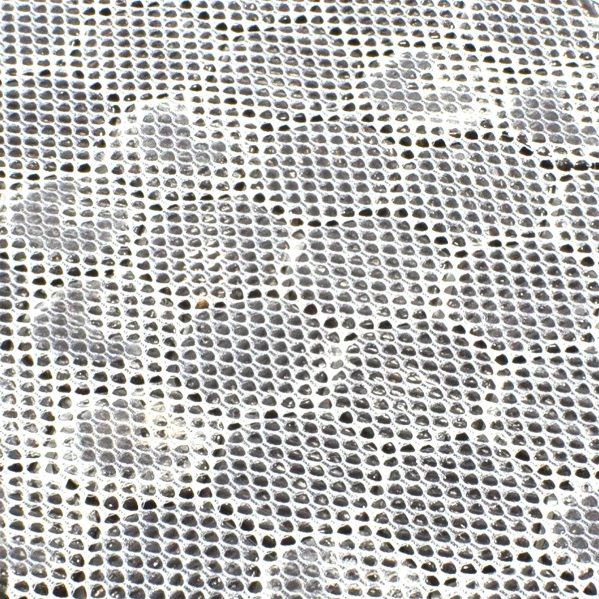 Muestra Mosaico de Cristal Azulejos Leopard Hexagonales 3D Gris