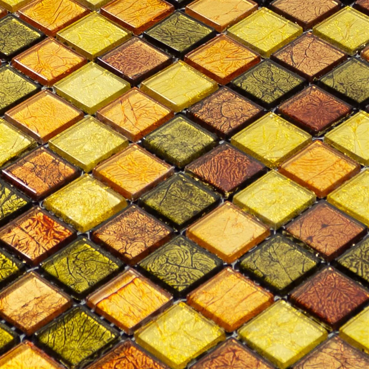 Mosaico de Cristal Azulejos Curlew Amarillo Naranja 23 4mm