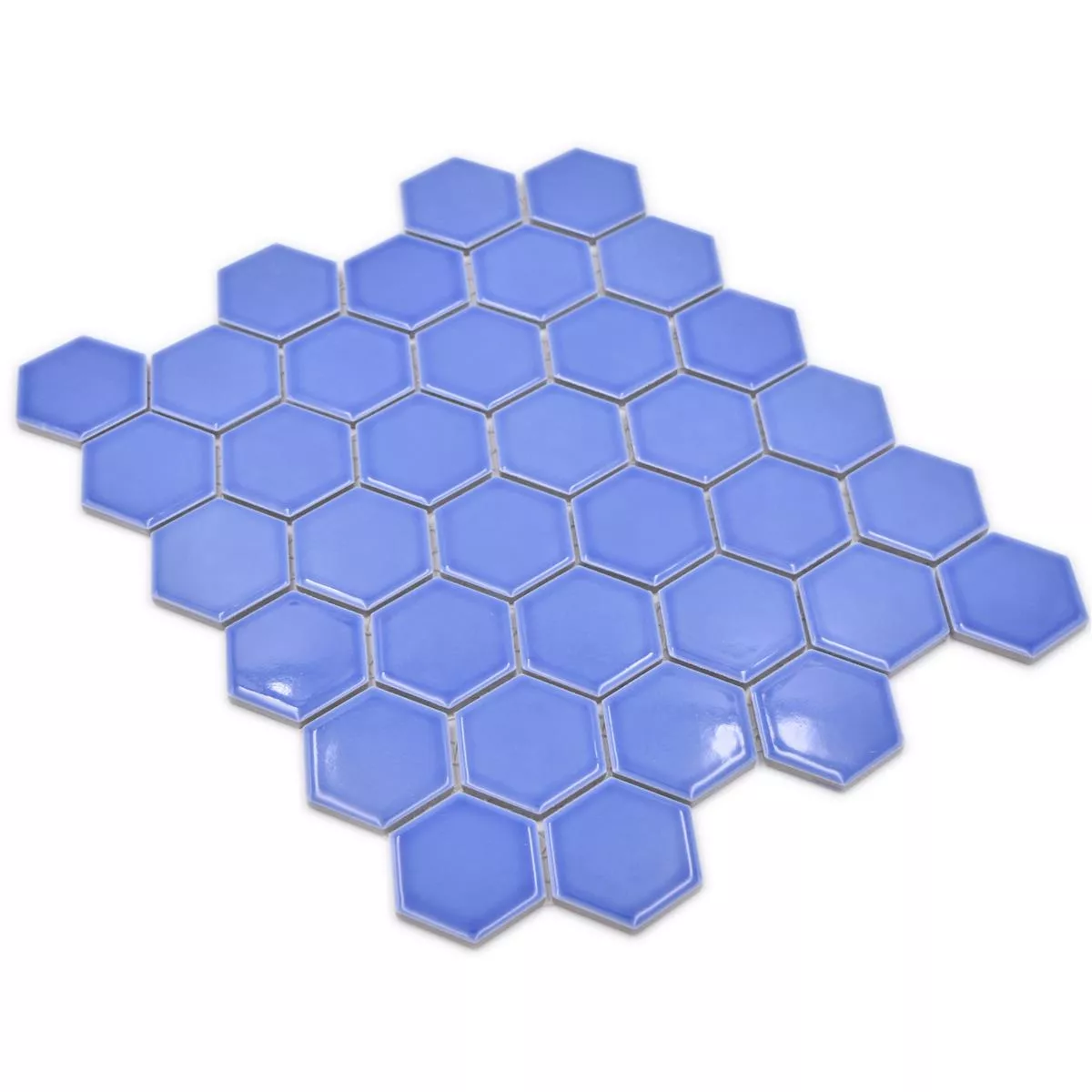 Mosaico Cerámico Salomon Hexagonales Azul Claro H51