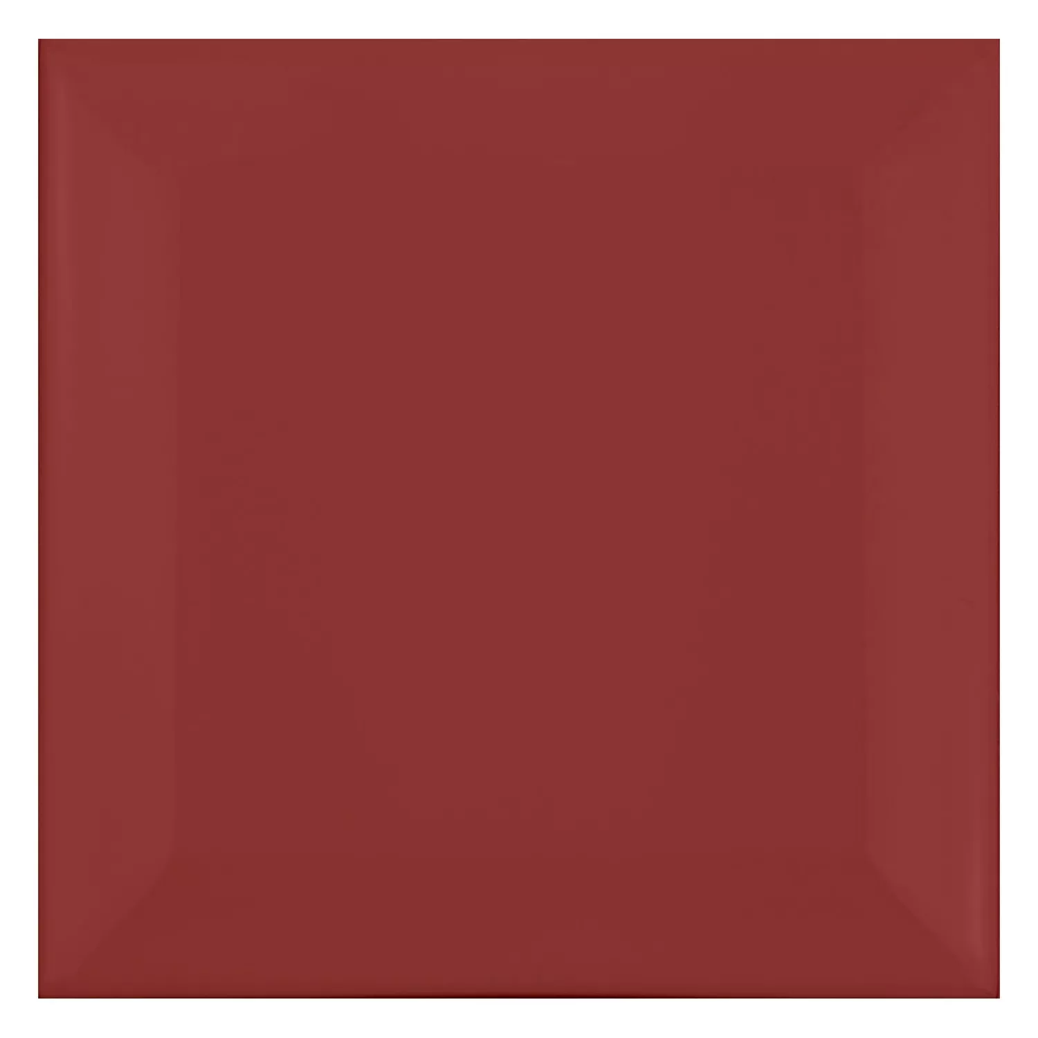Azulejo de metro Rojo Mate 10x10 cm Faceta Catarina Burdeos
