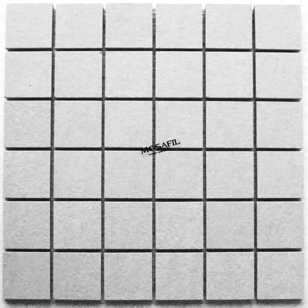 Azulejos De Mosaico Cuarcita Óptica Gris Claro 50x50mm