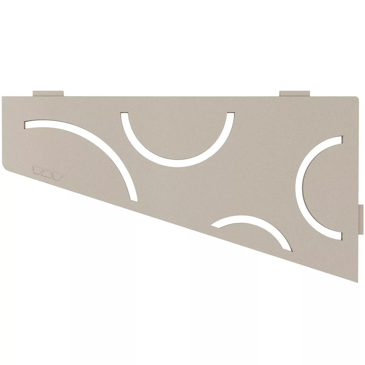 Estante de pared estante de ducha Schlüter cuadrado 15,4x29,5cm Curve Crema