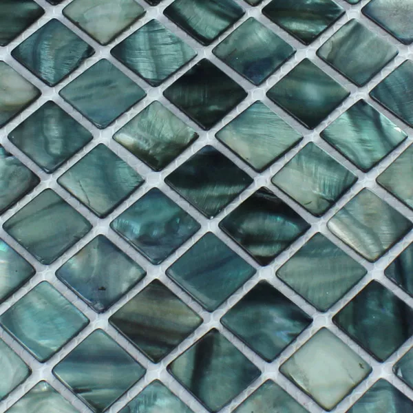 Muestra Azulejos De Mosaico Cristal Efecto Nacarado  Verde