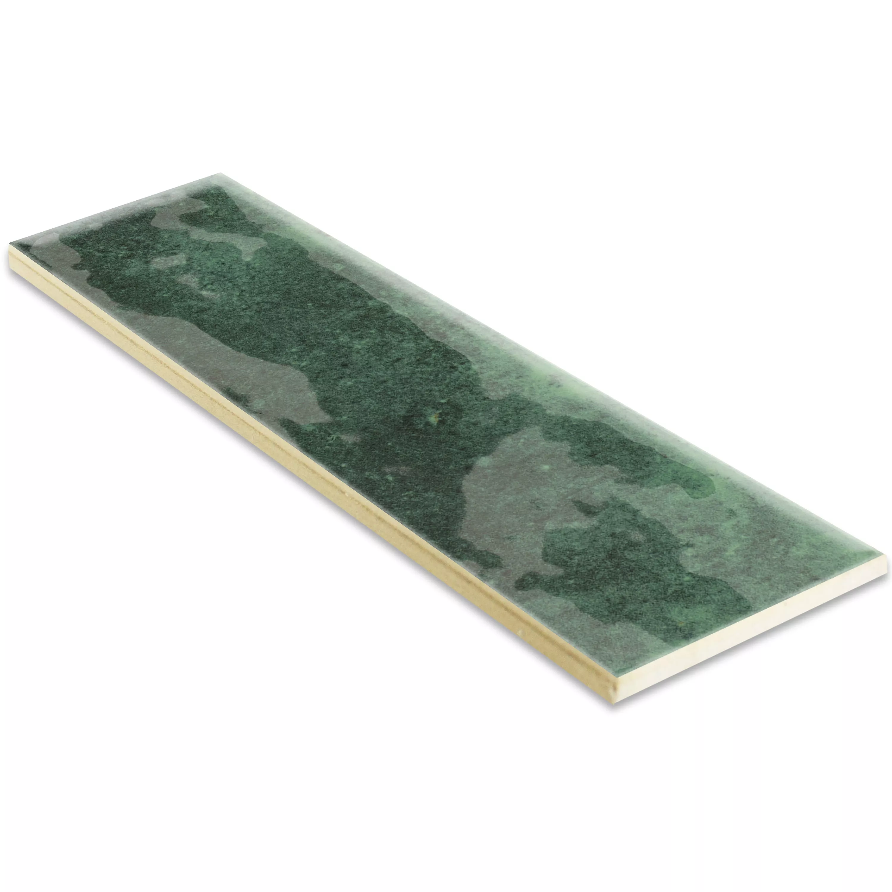 Revestimientos Arosa Brillante Corrugado Verde Esmeralda 6x25cm