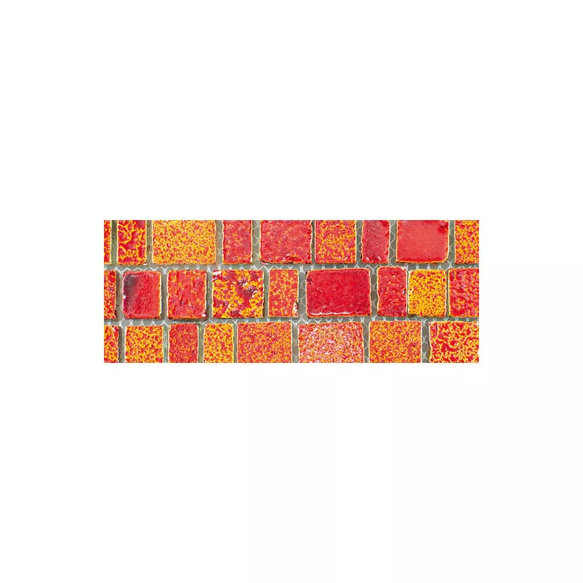 Muestra Cristal Azulejos De Mosaico Economy Rojo Amarillo