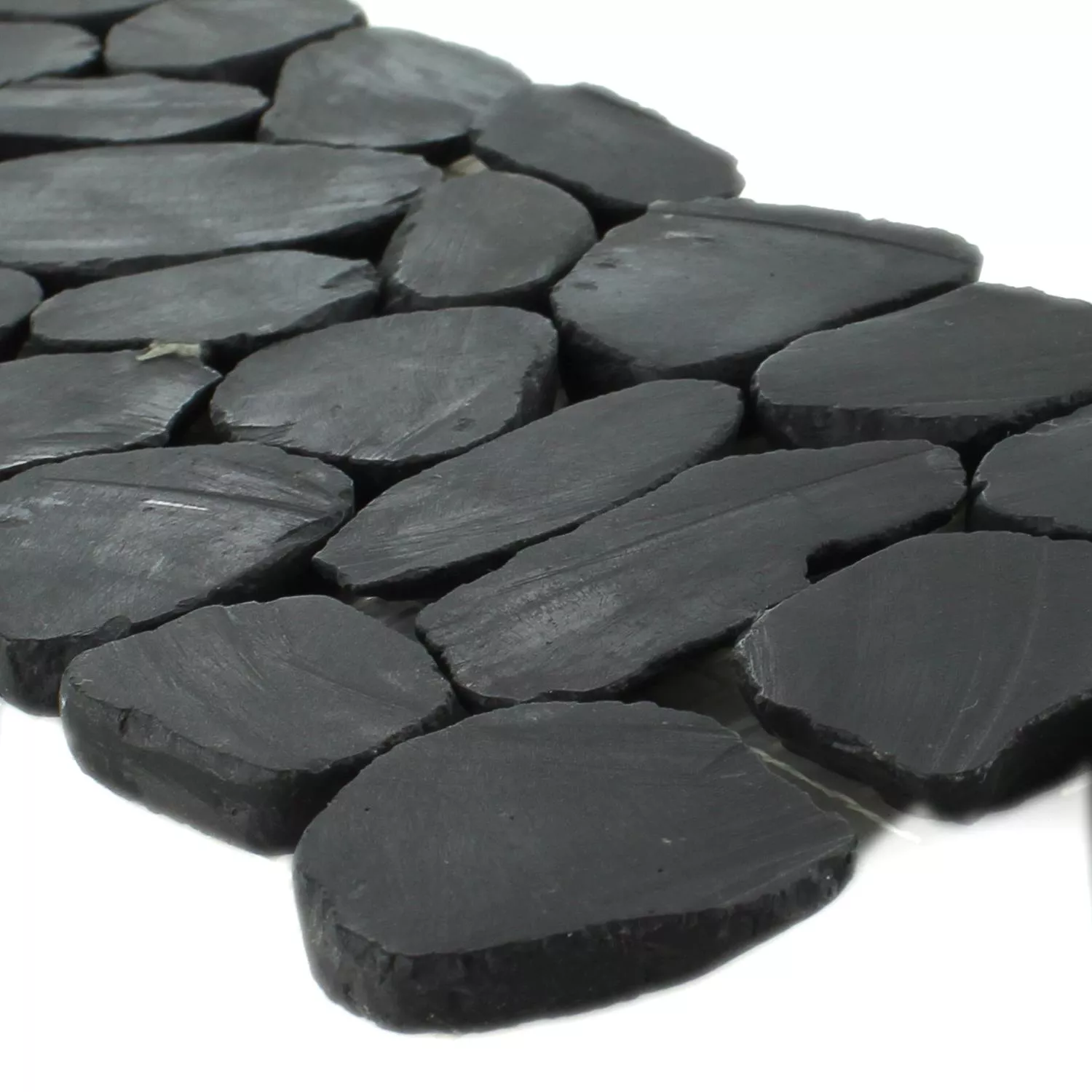 Guijarro De Río Borde 10x30cm Antracita Pebble