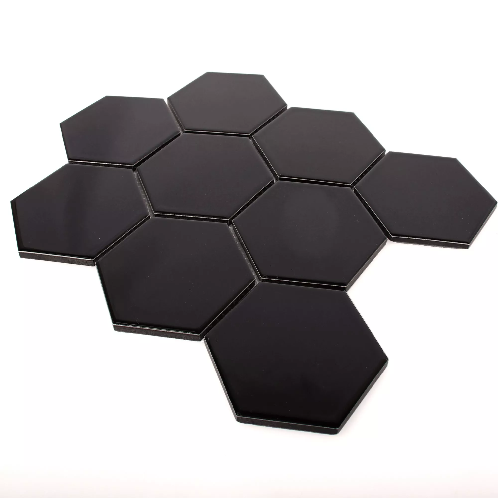 Cerámica Azulejos De Mosaico Hexagonales Salamanca Negro Mate H95