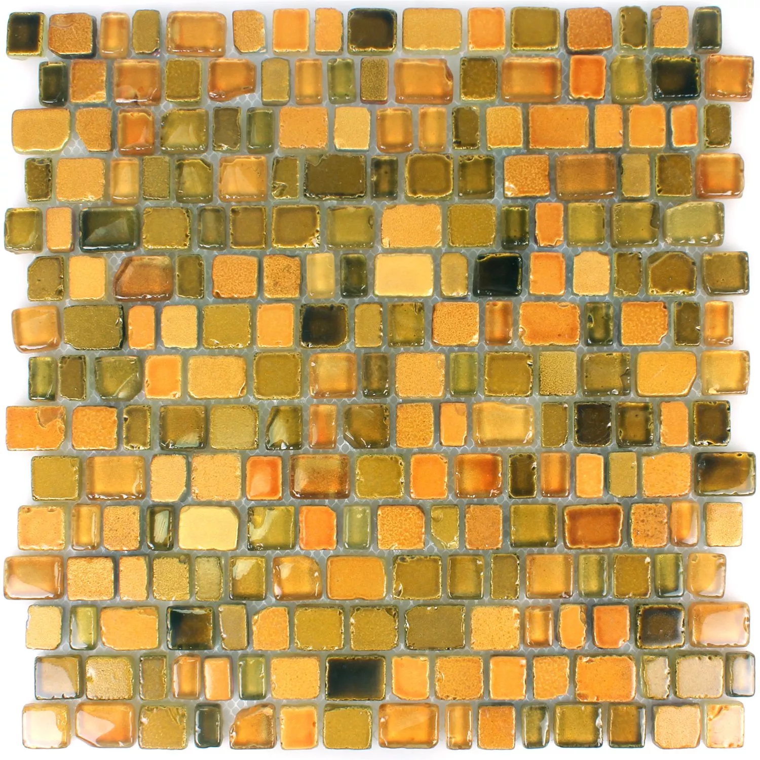 Muestra Azulejos De Mosaico Cristal Roxy Amarillo