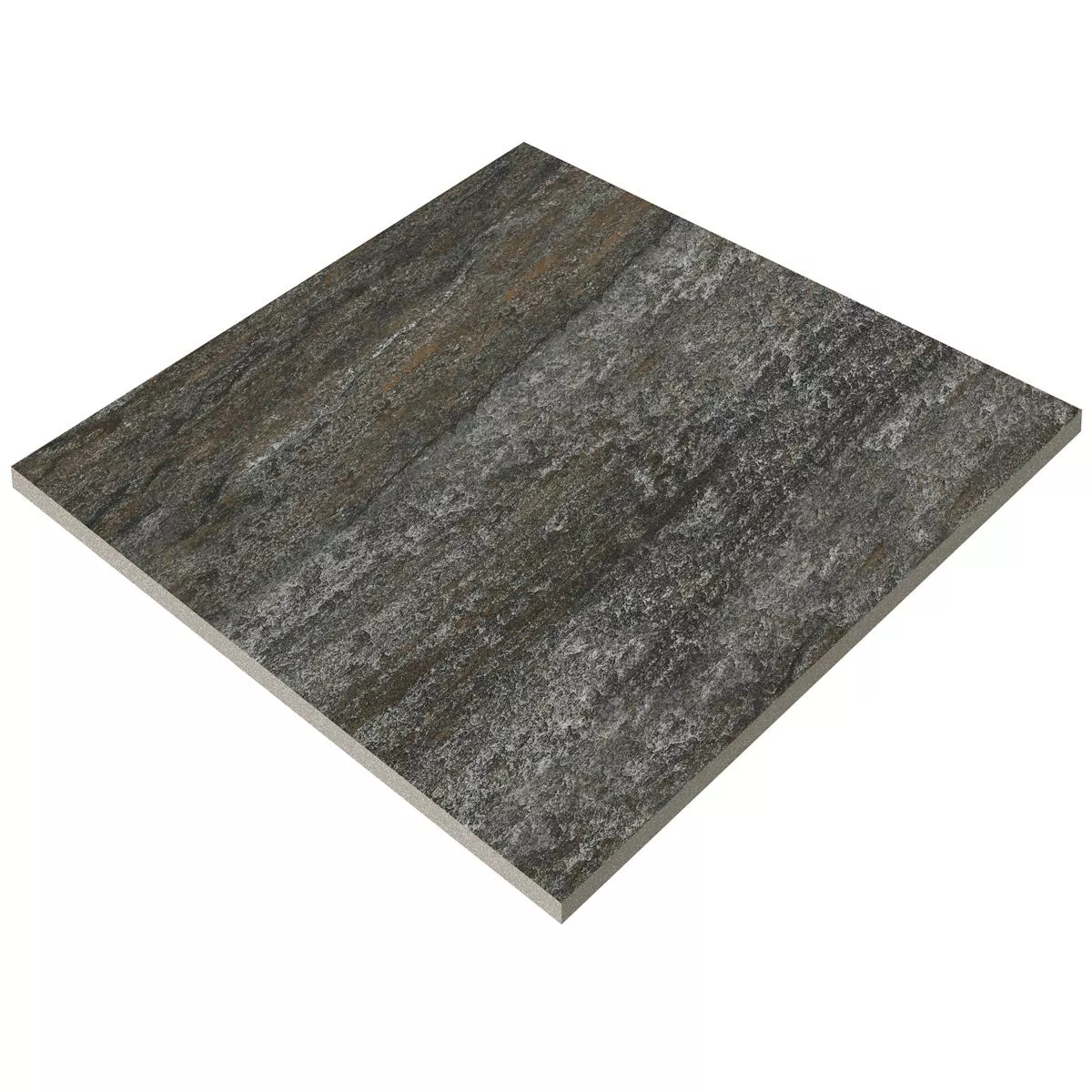 Losas Para Terrazas Azulejos De Gres Rustburg Negro 60x60x2 cm