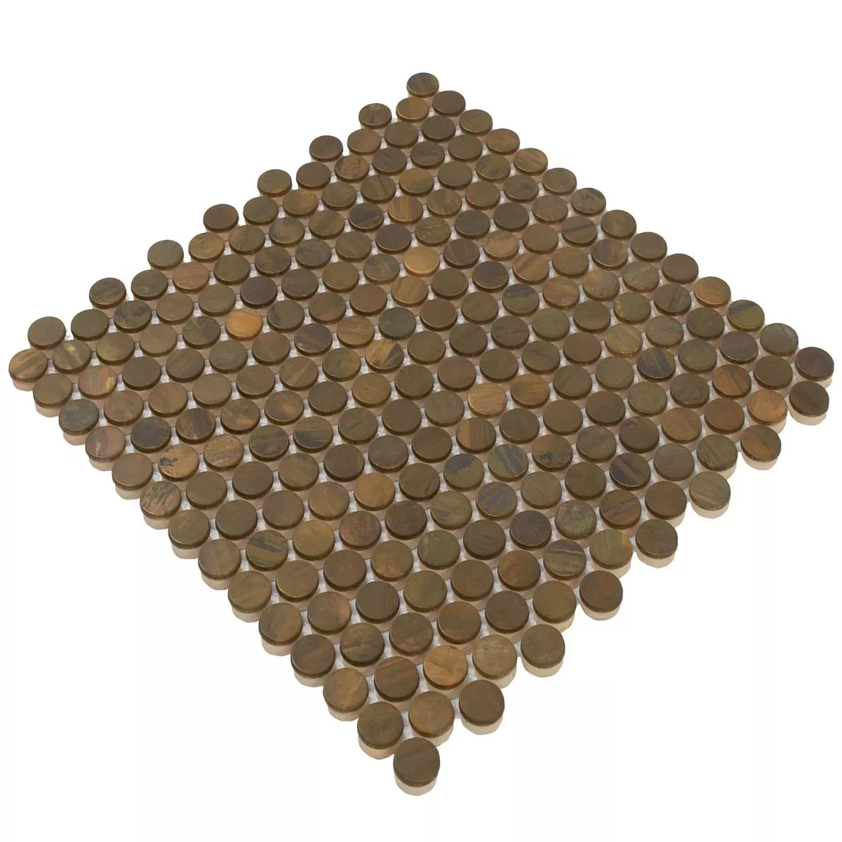 Metal Cobre Azulejos De Mosaico Copperfield Botón