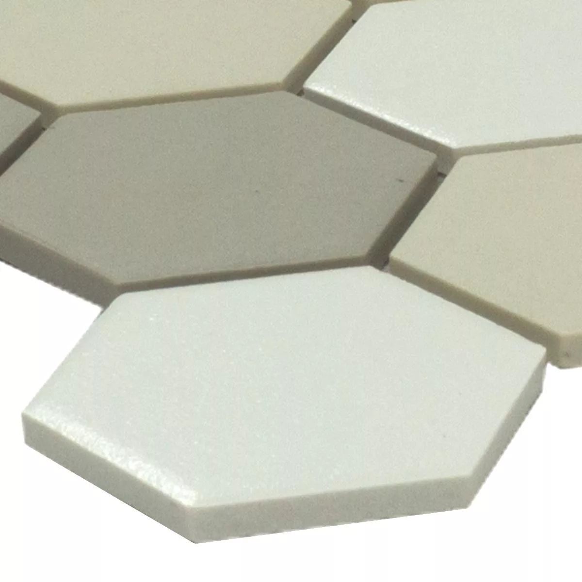 Cerámica Azulejos De Mosaico Hexagonales Bern Beige Gris Cerámica Azulejos De Mosaico Hexagonales Bern Beige Gris