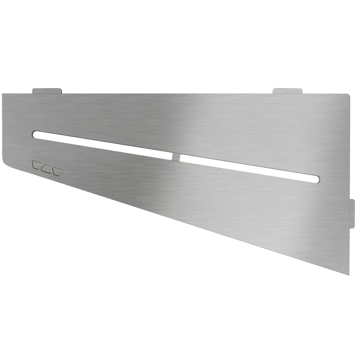 Estante de pared estante de ducha Schlüter cuadrado 15,4x29,5cm plata pura