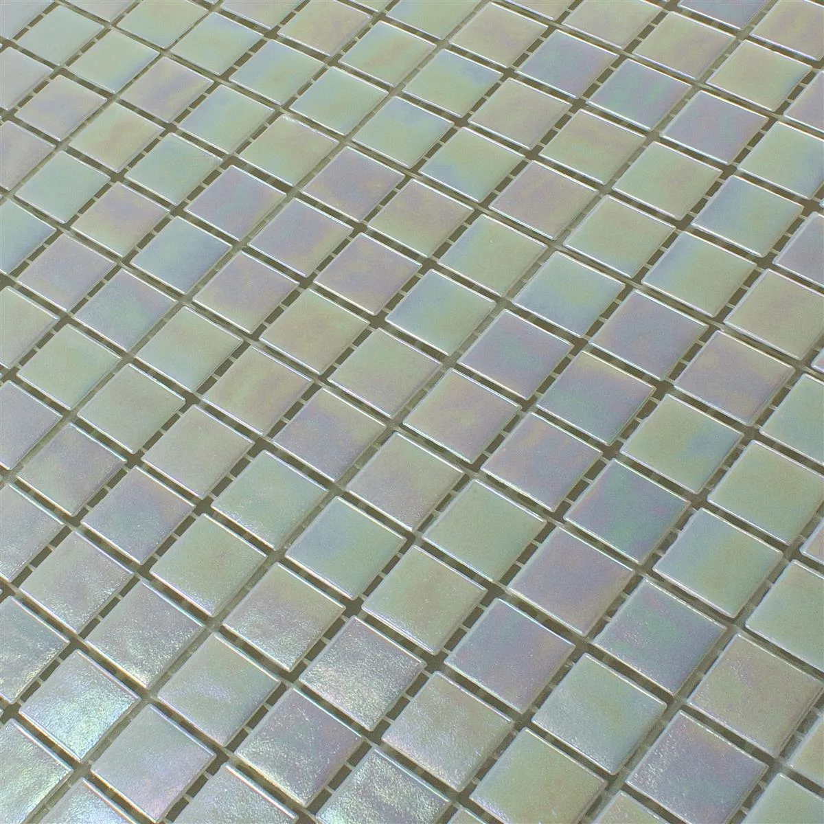 Mosaico De Cristal Efecto Nacarado Ingolstadt Blanco Cuadrado 15