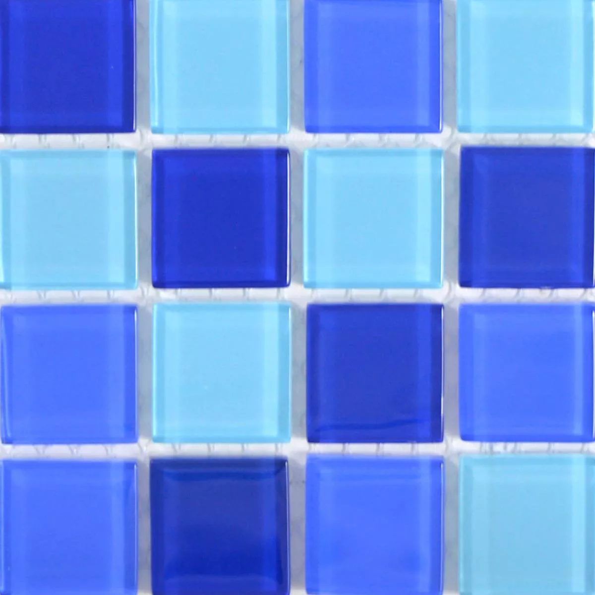 Muestra Mosaico De Cristal Azulejos Bommel Azul