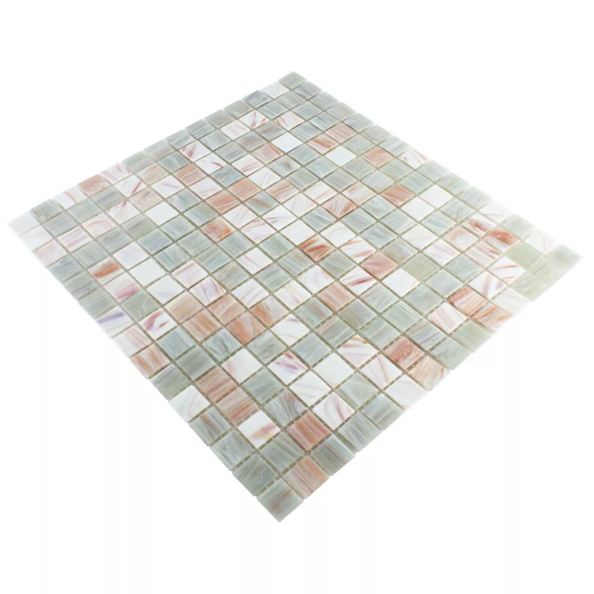 Muestra Mosaico De Cristal Azulejos Oroensilk Beige Claro