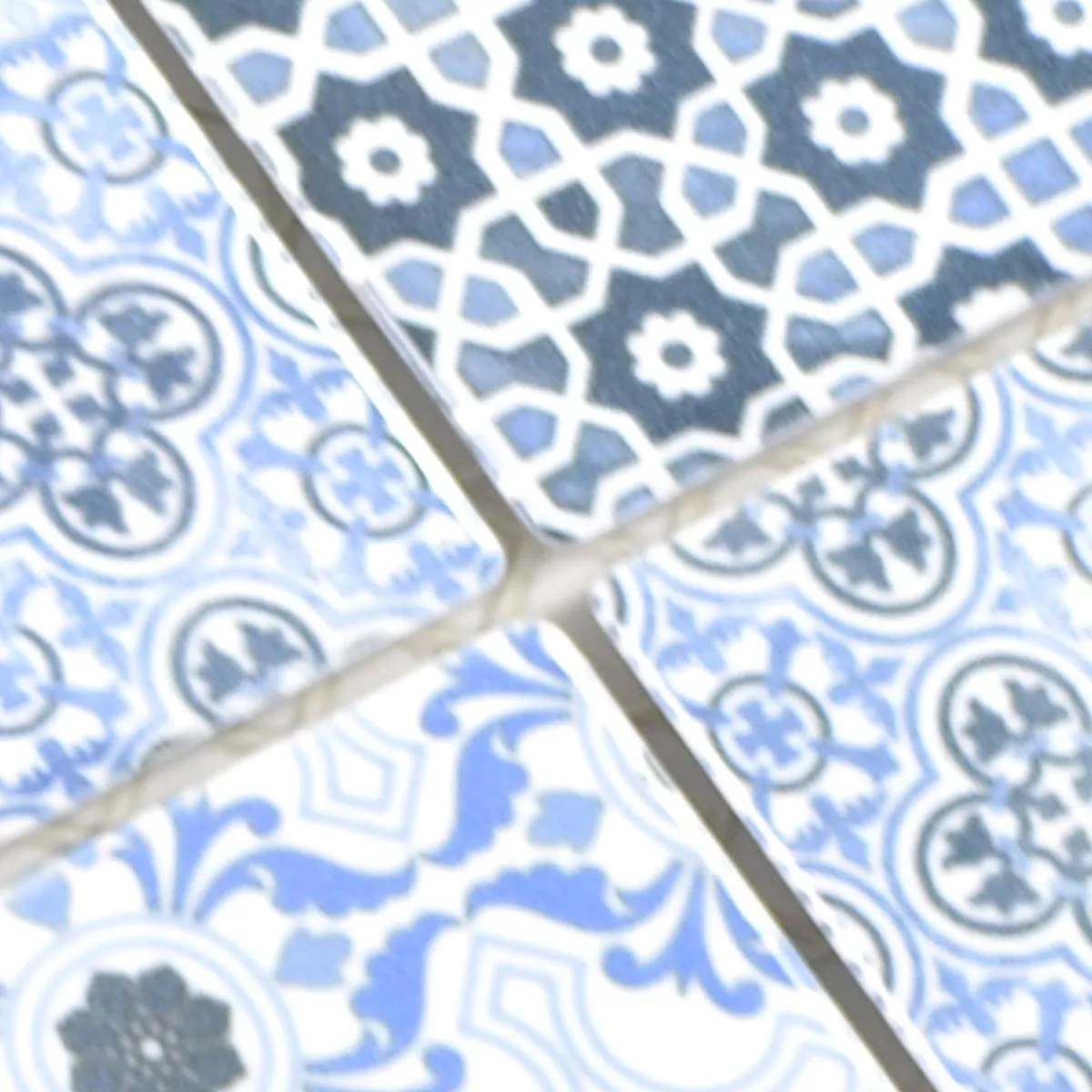 Muestra Cerámica Azulejos De Mosaico Daymion Aspecto Retro