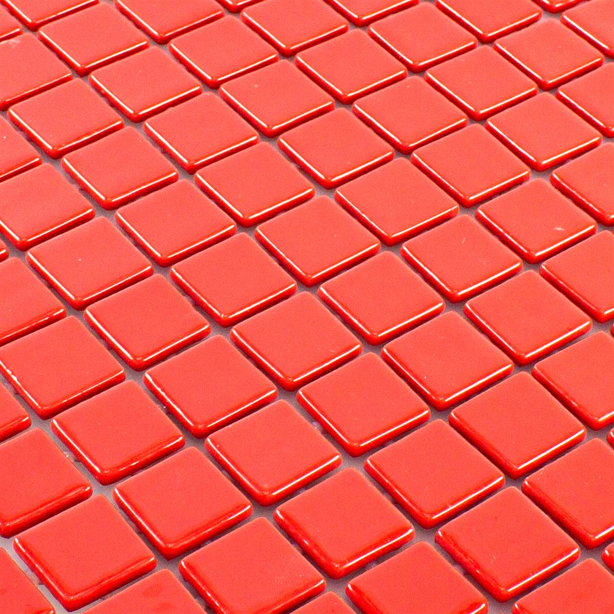 Cristal Pool Piscina Mosaico Pixley Rojo