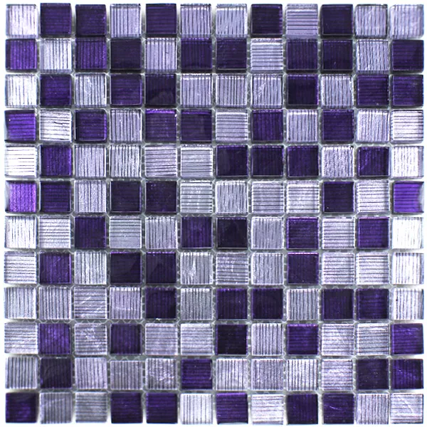 Azulejos De Mosaico Cristal Púrpura Mezcla