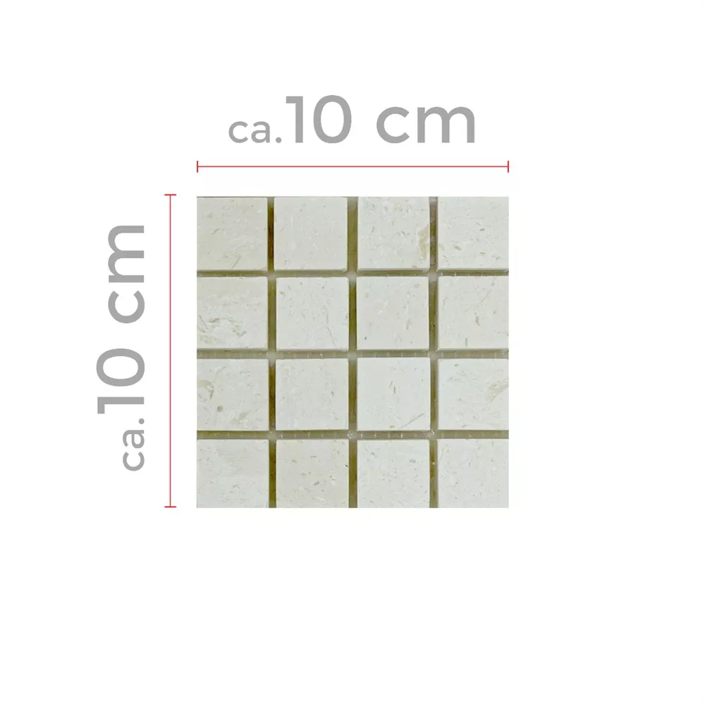 Muestra Mosaico De Piedra Natural Caliza Luminares 23