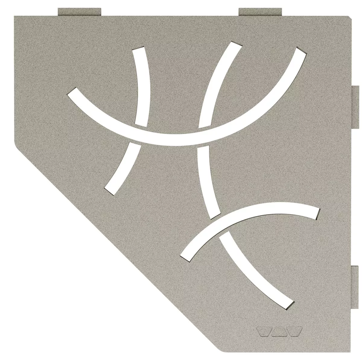 Estante de pared estante de ducha Schlüter 5agon 19,5x19,5cm Curve Gris