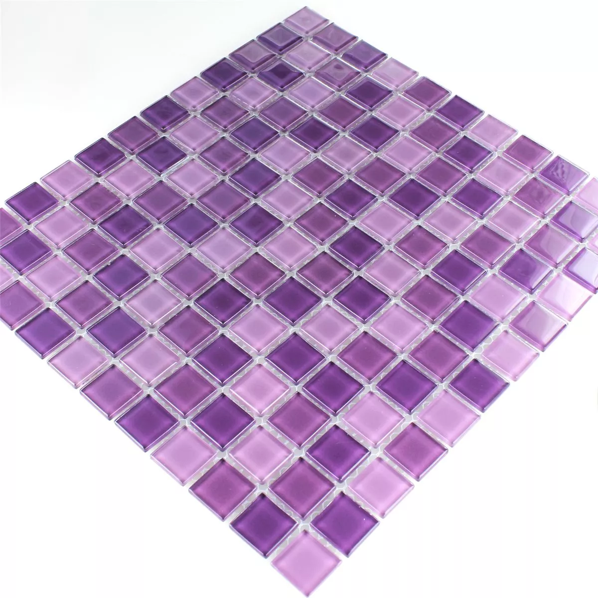 Mosaico De Cristal Azulejos Púrpura Mezcla 25x25x4mm