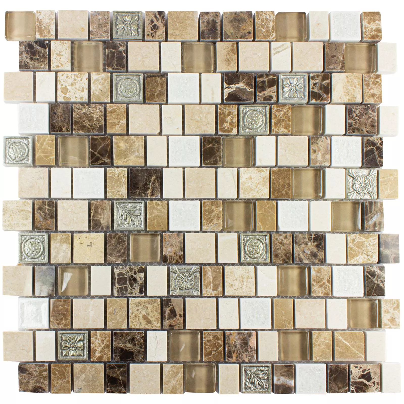 Azulejos De Mosaico Moranbah Marrón Beige Blanco