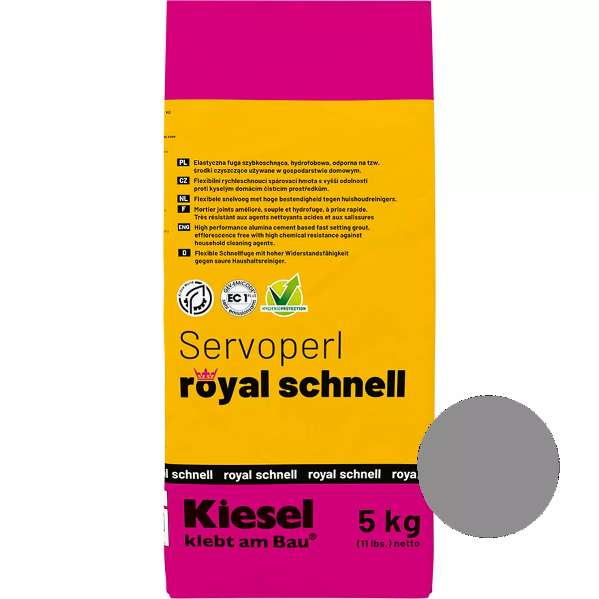 Compuesto para juntas Servoperl Royal Quick Gris Medio 5 kg Compuesto para juntas Servoperl Royal Quick Gris Medio 5 kg