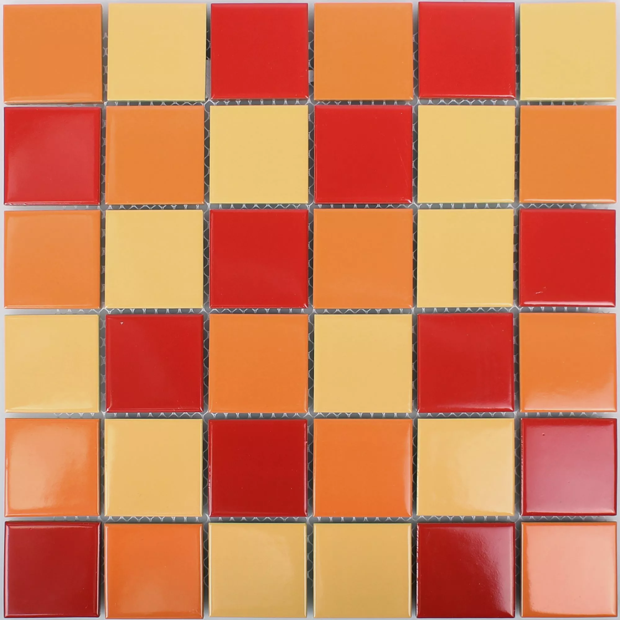 Azulejos De Mosaico Cerámica Dordogne Amarillo Naranja Rojo 48