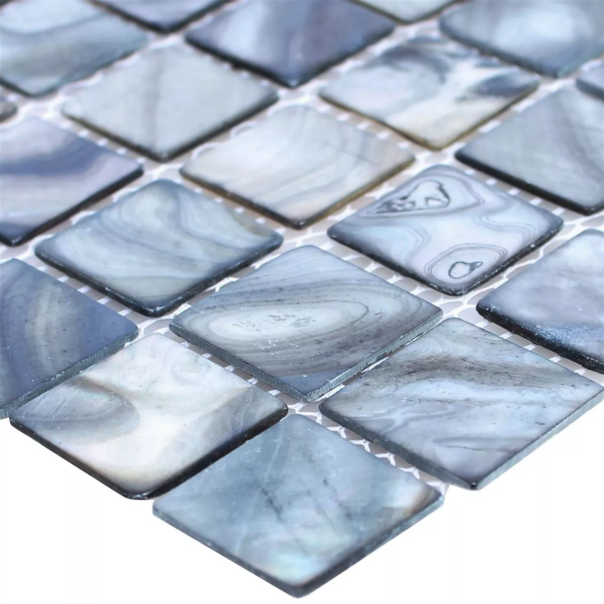 Muestra Azulejos De Mosaico Cristal Efecto Nacarado Shell