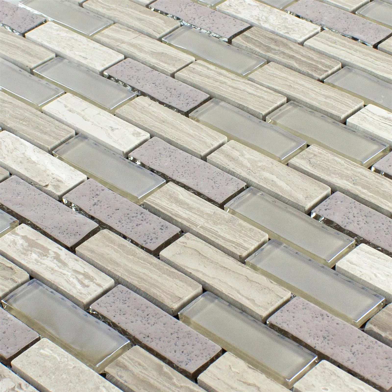 Vidrio Piedra Natural Mosaico Concetto Autoadhesivo Gris