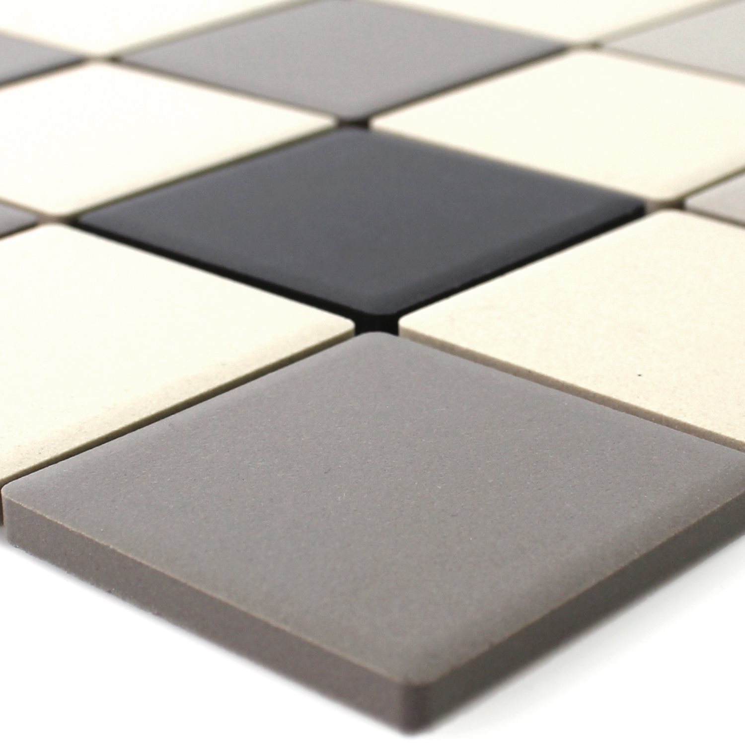 Muestra Mosaico Cerámico Miranda Antideslizante Gris Beige No Esmaltado Q47