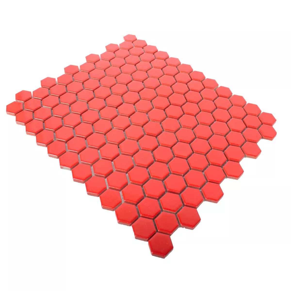 Cerámica Azulejos De Mosaico Zenon Rojo Mate