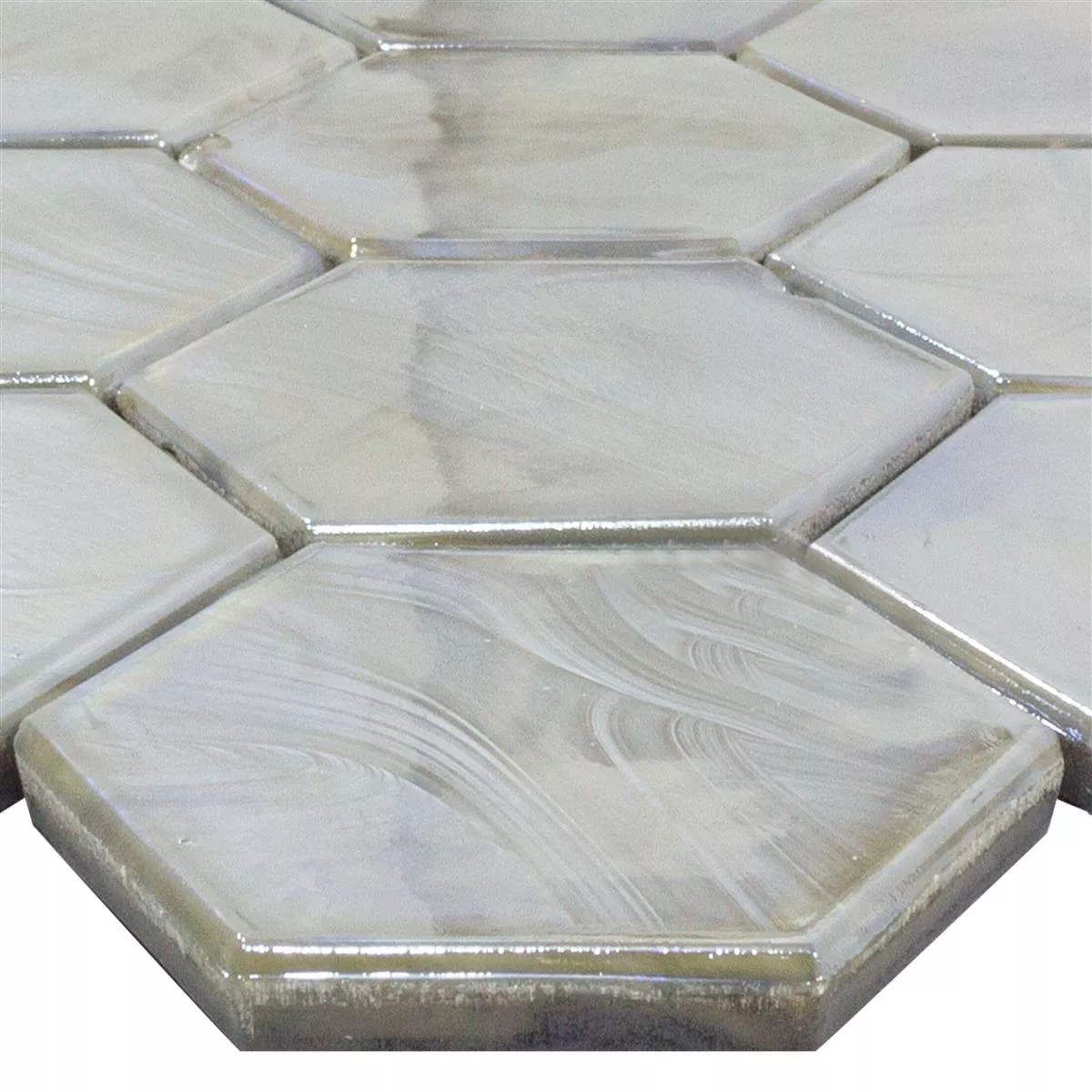 Mosaico de Cristal Azulejos Andalucia Hexagonales Gris Mosaico de Cristal Azulejos Andalucia Hexagonales Gris