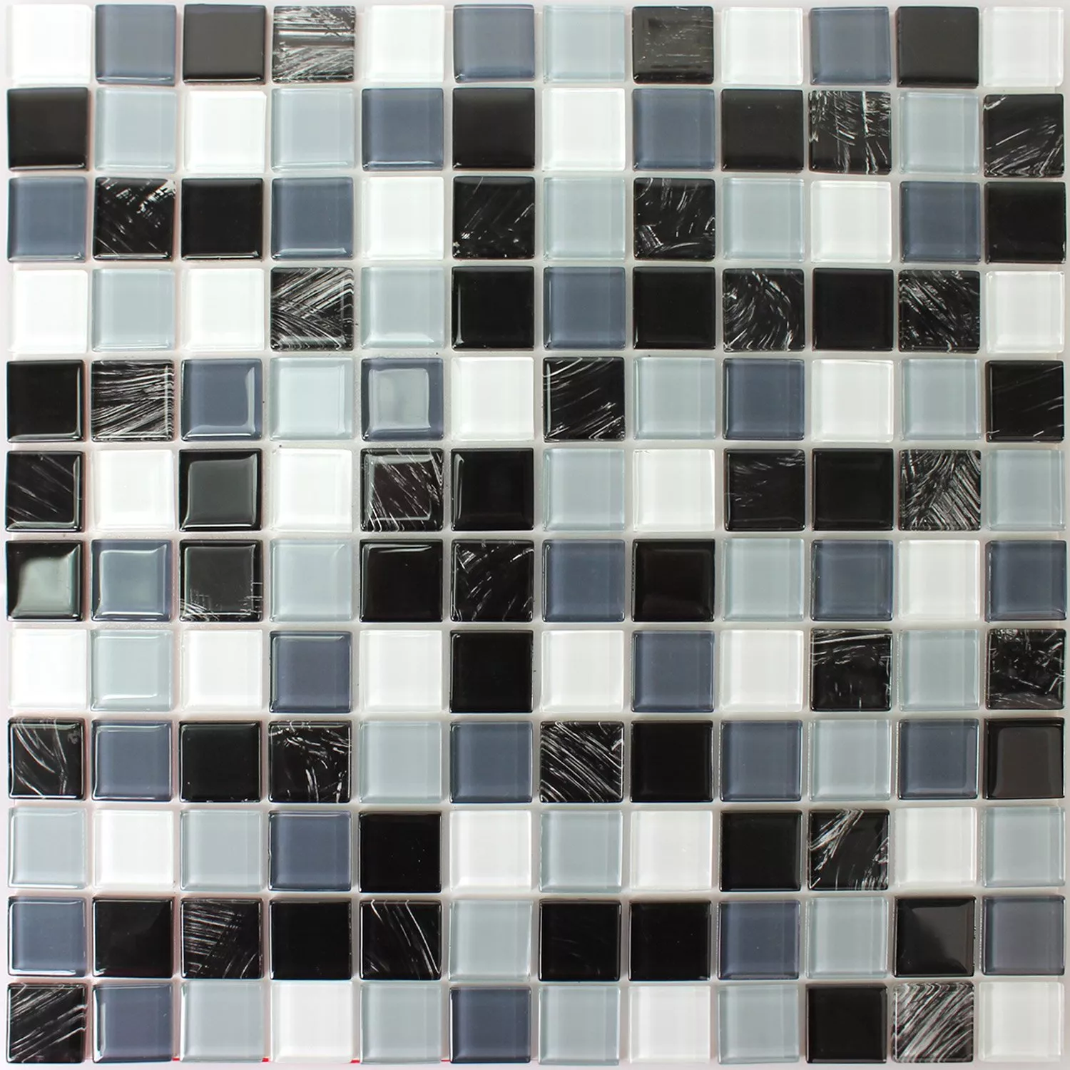 Autoadhesivoes Azulejos De Mosaico Negro Gris
