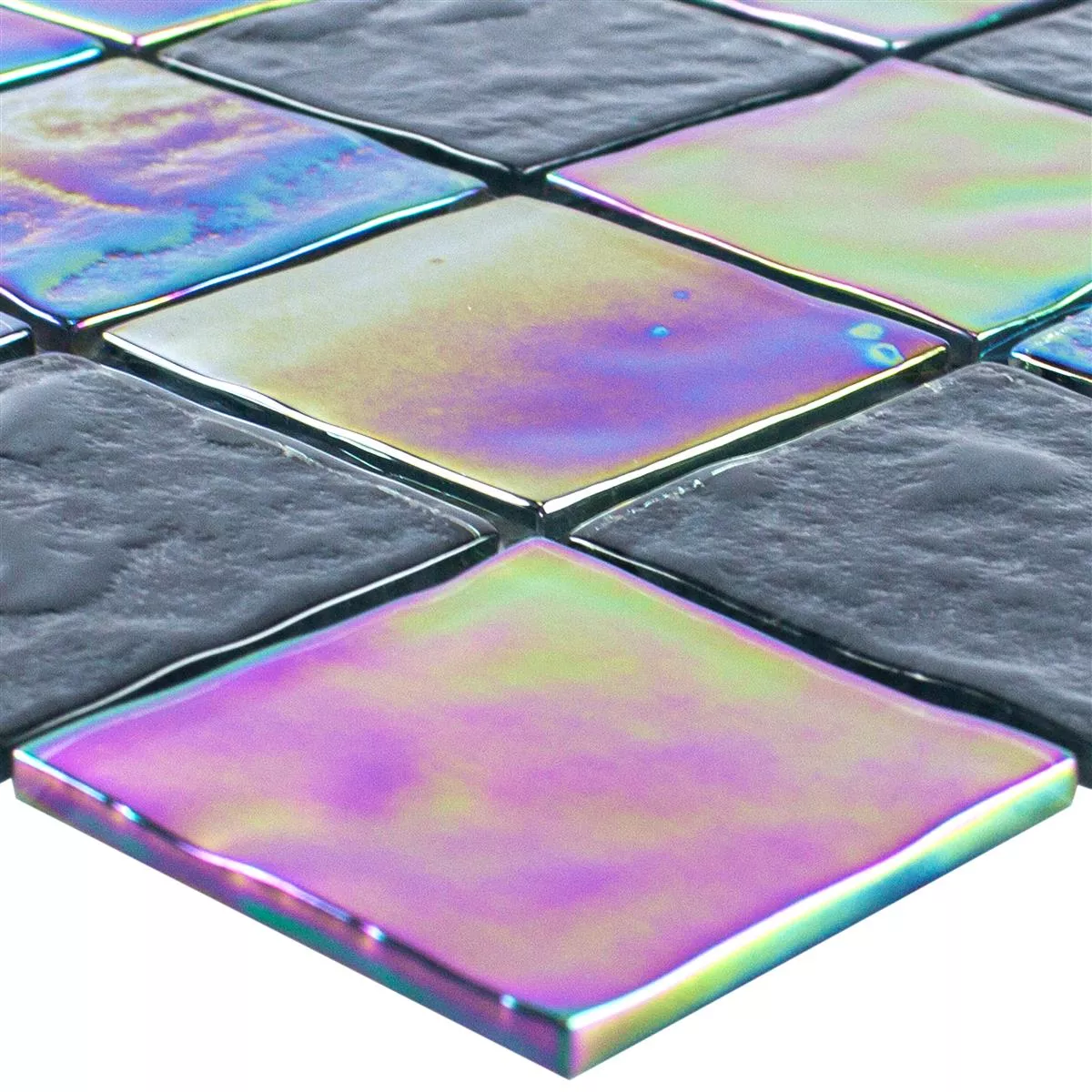 Mosaico de Cristal Azulejos Efecto Nacarado Darwin Negro