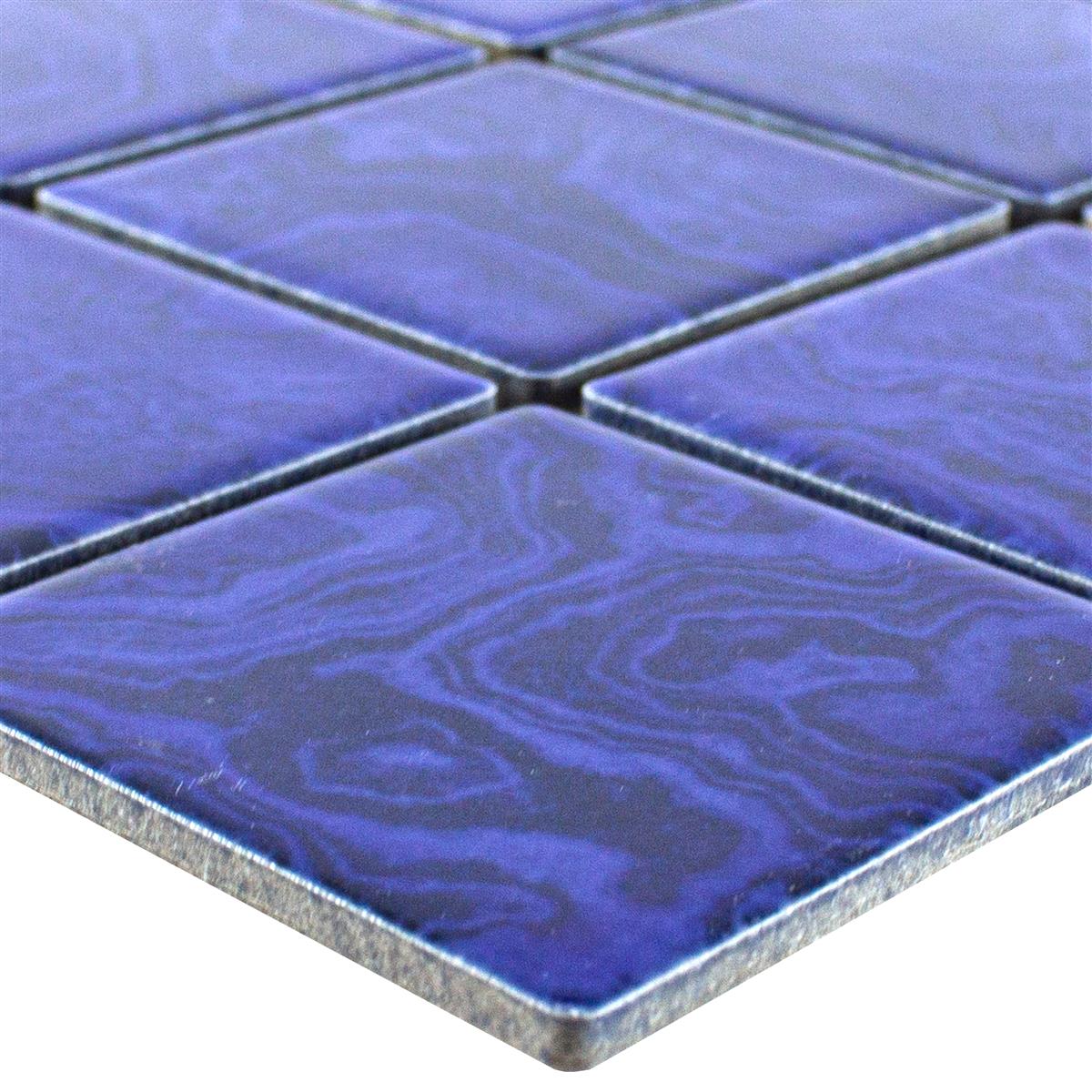 Cerámica Azulejos De Mosaico David Azul Marino Uni
