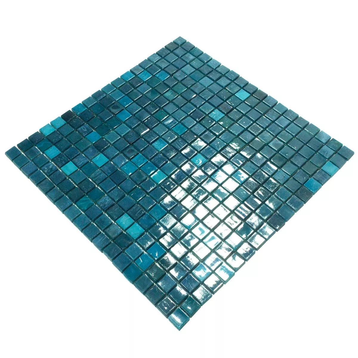 Mosaico de Cristal Azulejos New River Azur Azul Mix