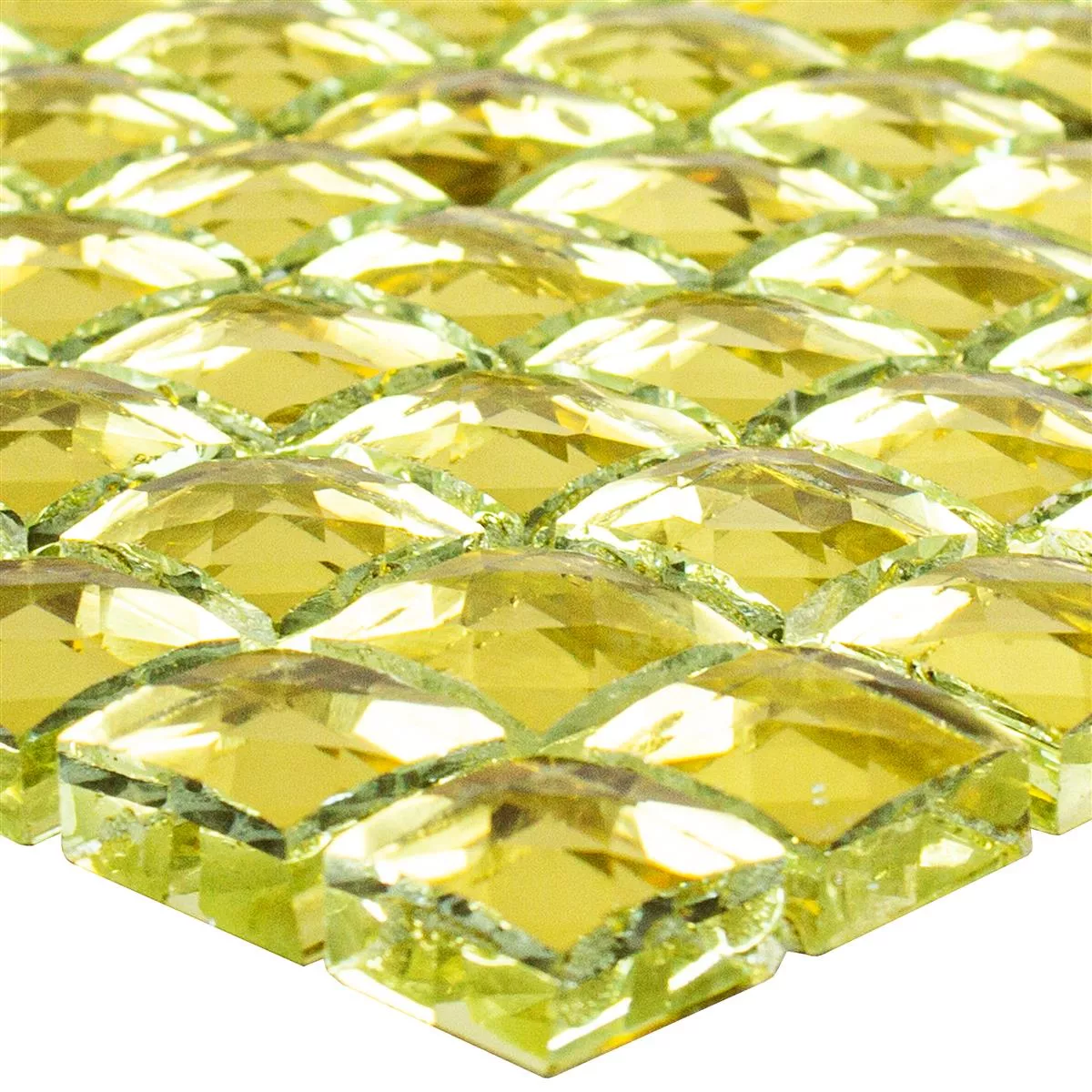 Cristal Azulejos De Mosaico Victoria Oro Cuadrado 15