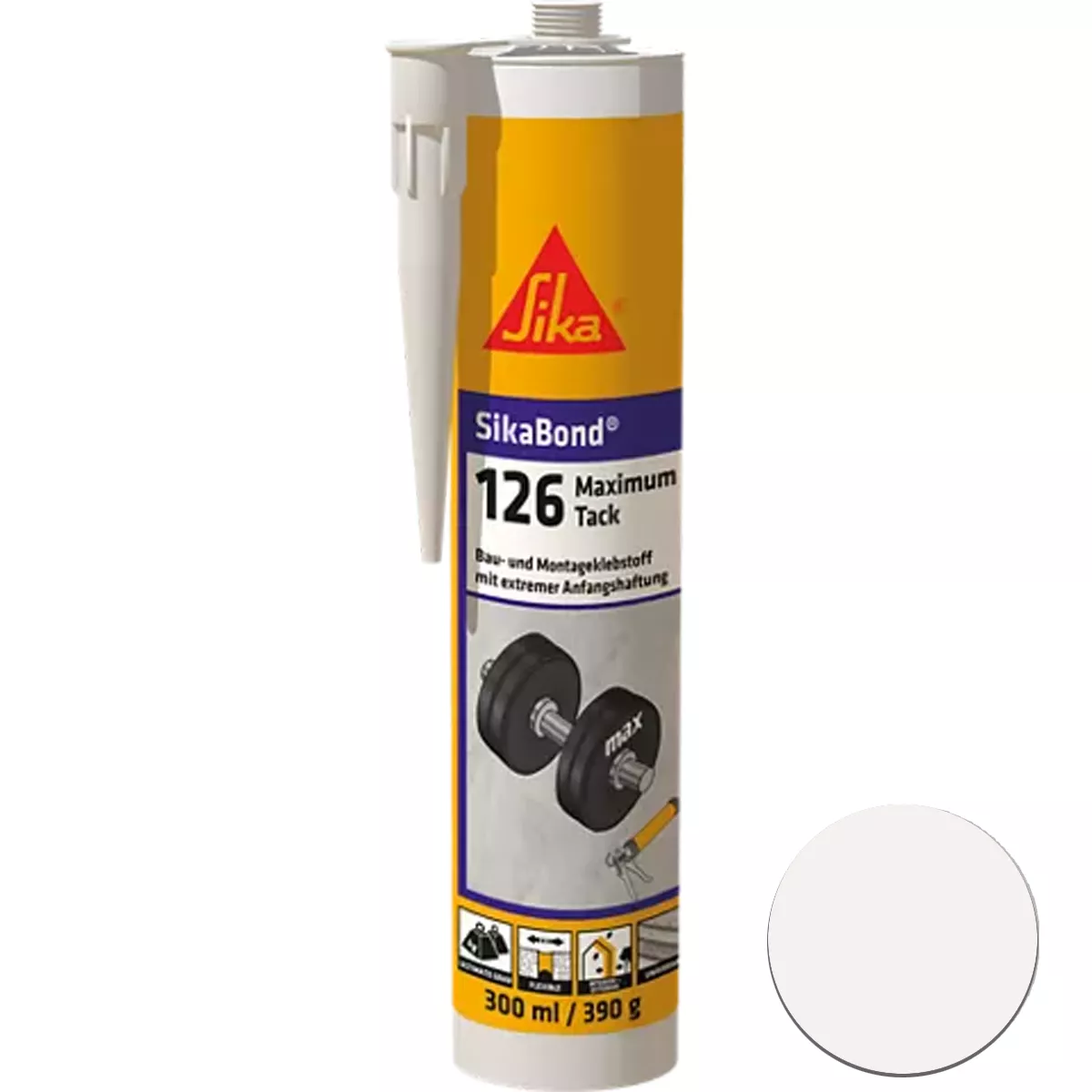 Sikabond-126 Adhesivo Elástico Maximum Tack Blanco 300 ml