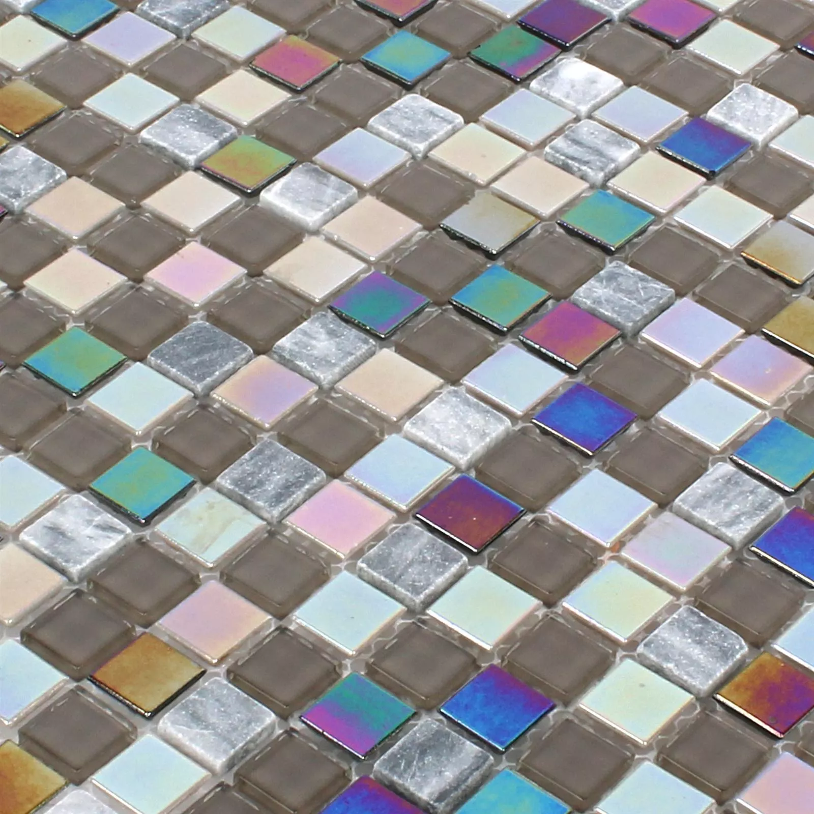 Azulejos De Mosaico Tallinn Mármol Cristal Nácar Gris Marrón