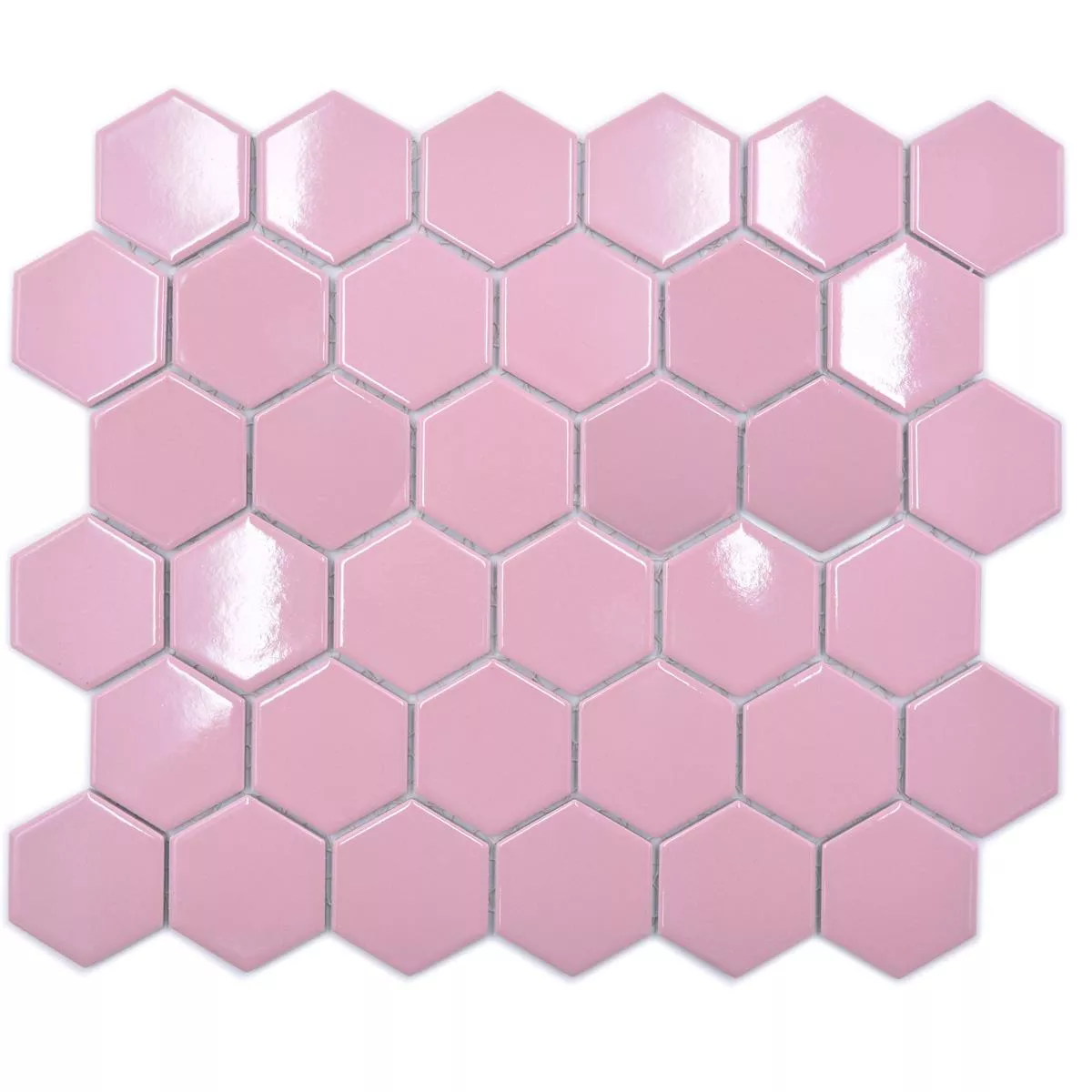 Muestra de Mosaico Cerámico Salomon Hexagonales Rosa H51