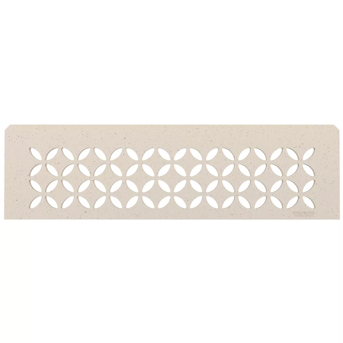 Estantería de pared rectangular Schlüter de 30x8,7 cm con estampado floral color marfil.