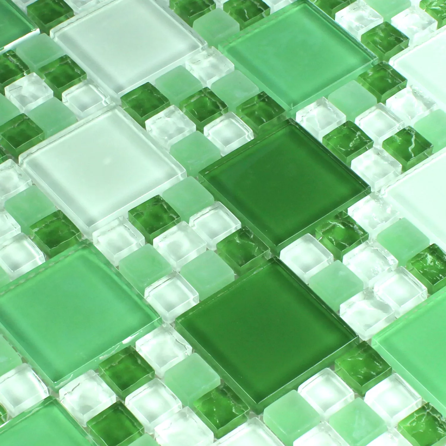 Azulejos De Mosaico Cristal Verde Mezcla