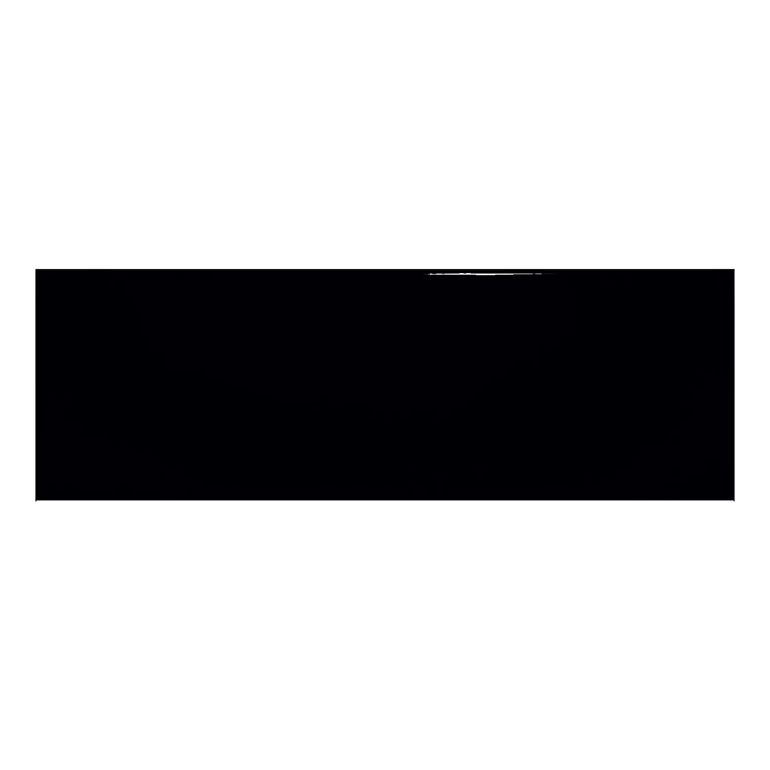 Azulejo de metro Negro Brillante 10x30 cm Sin Faceta Candy Negro