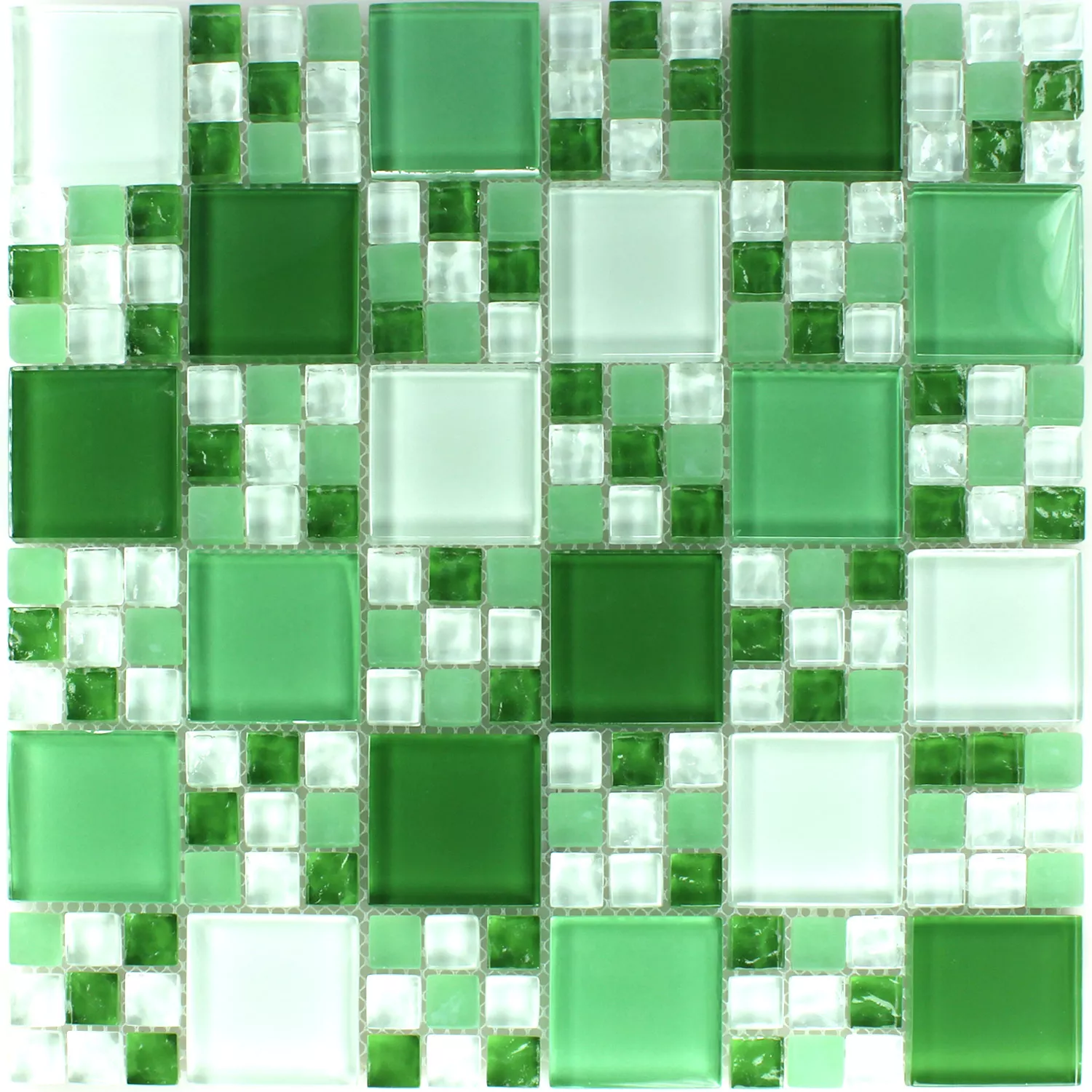 Azulejos De Mosaico Cristal Verde Mezcla