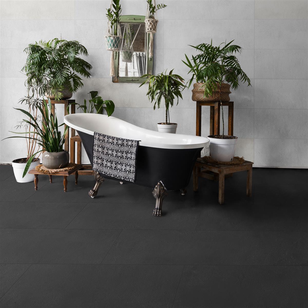 Pavimento Malibu Aspecto De Concreto Antracita 60x120cm
